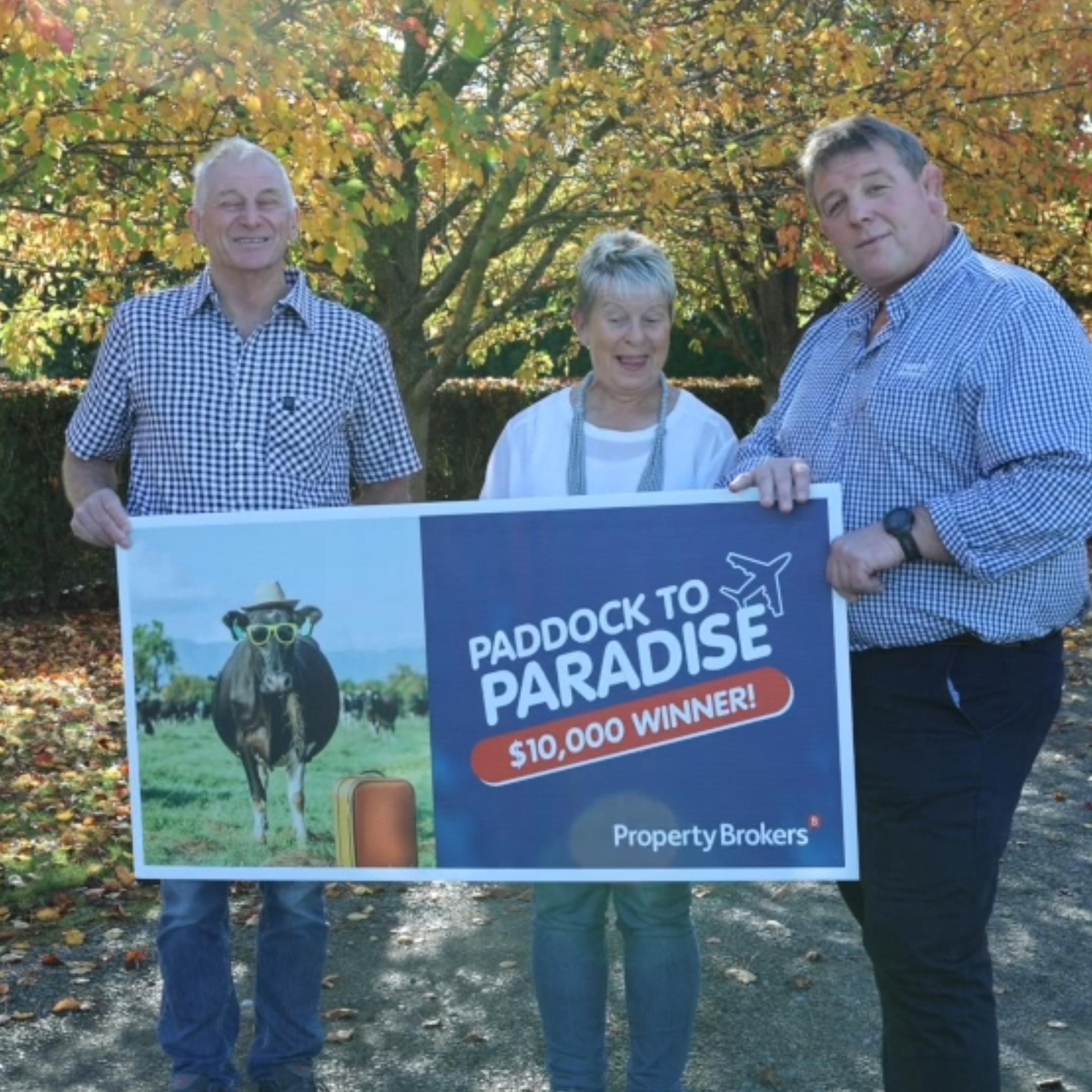 Jason Rickard, Property Brokers Ashburton, with his Paddock to Paradise winners.&nbsp;